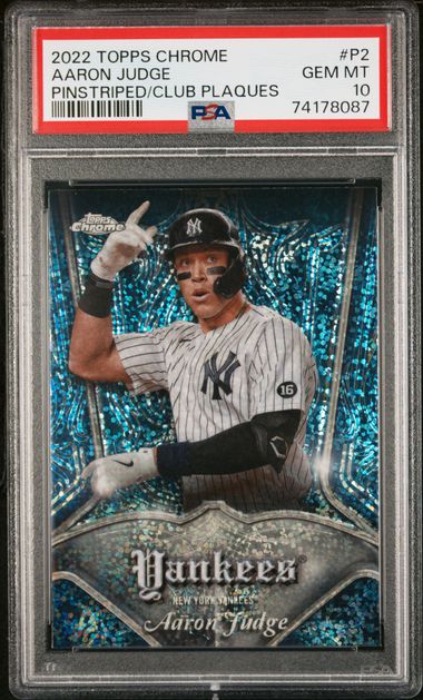 Aaron Judge Signed 2022 Topps Chrome Club Plaques #P2 (PSA