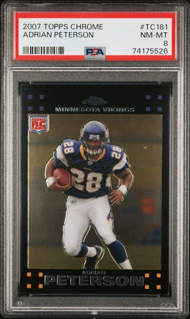 2007 Topps Chrome #TC181 Adrian Peterson Rookie Card – PSA NM-MT 8 on  Goldin Auctions