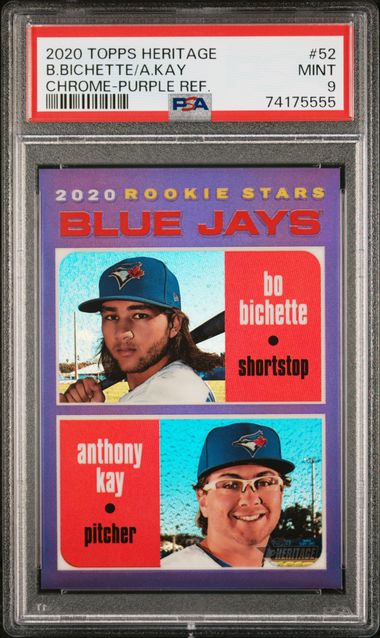 2021 Topps Bo Bichette #310 Psa Mint 9 Blue Jays Rookie Card