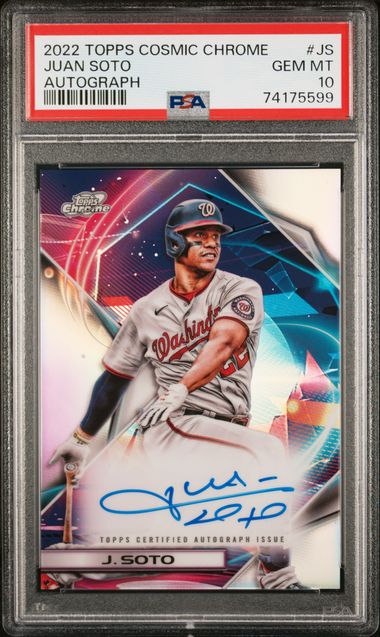 Topps Finest JUAN SOTO Certified Autographed Card 