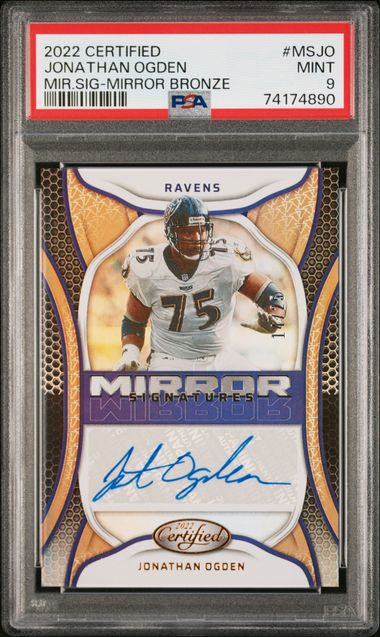 2022 Panini Certified Mirror Signatures #MSJO Jonathan Ogden