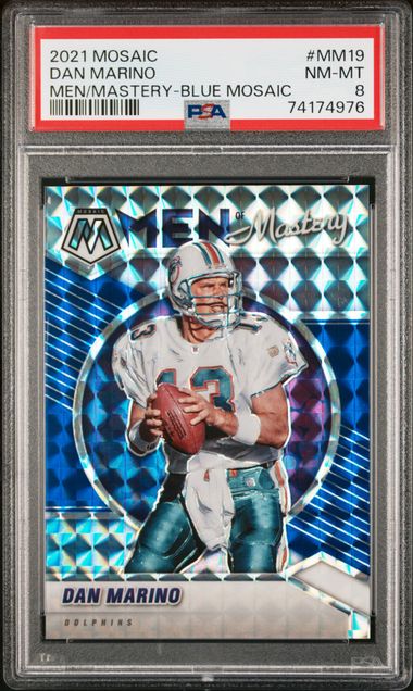 2021 Panini Mosaic Men Of Mastery Blue Mosaic #MM19 Dan Marino