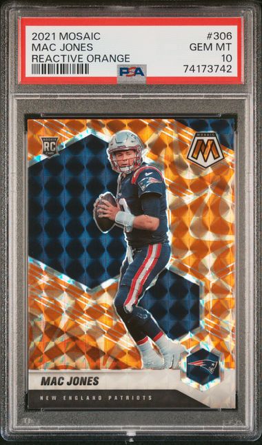 2021 Panini Mosaic #306 Mac Jones Rookie Card – PSA GEM MT 10 on