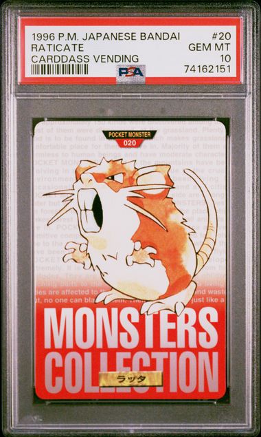 Raticate card PSA 10, cert 74162151
