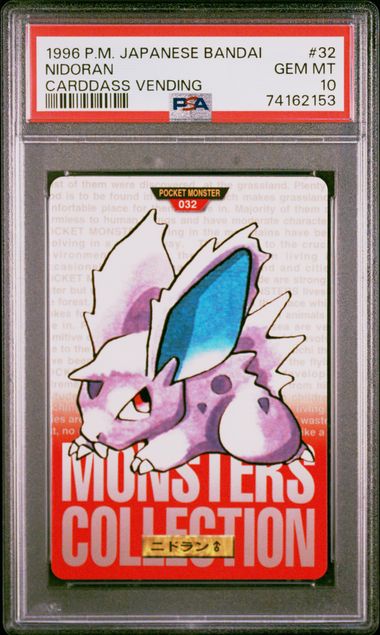Nidoran card PSA 10, cert 74162153