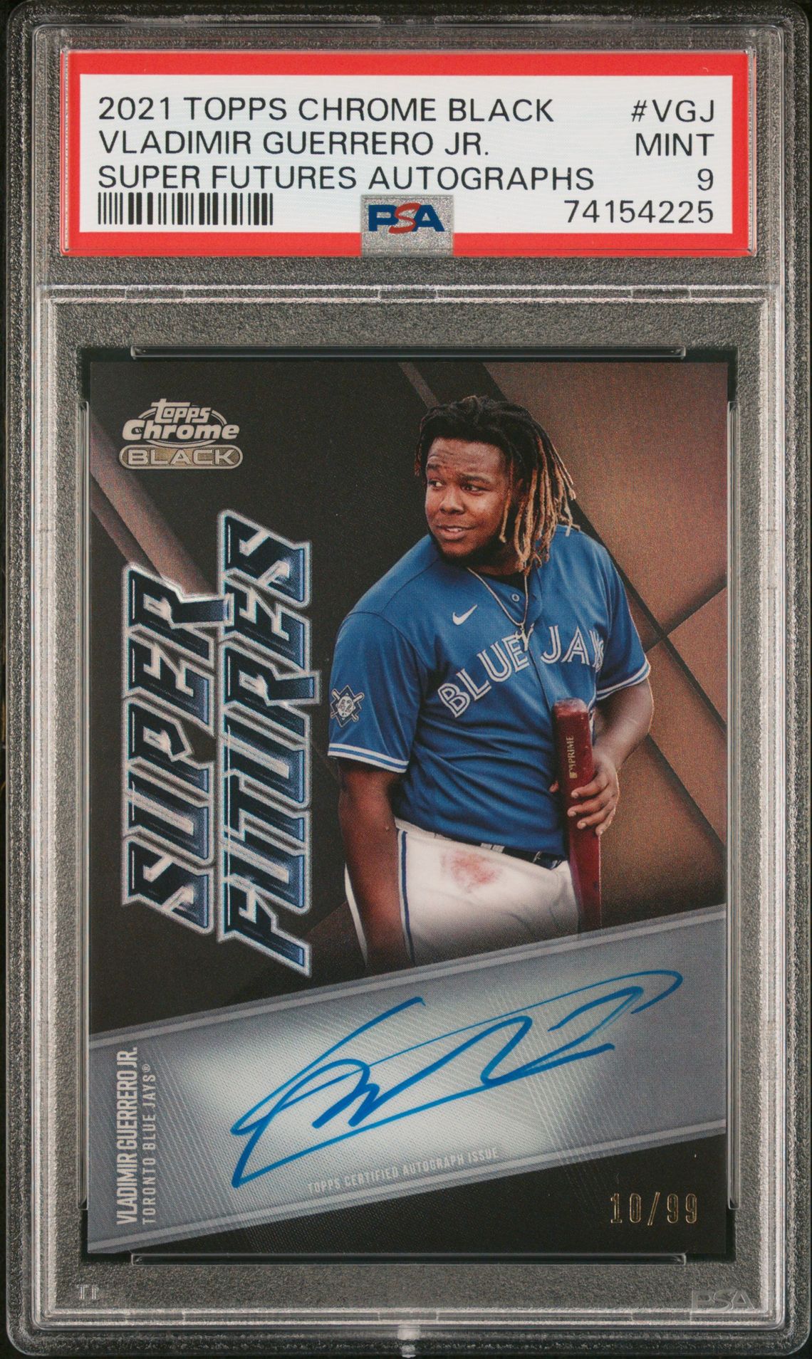 2021 Topps TOPPS CHROME BLACK SUPER FUTURES AUTOGRAPHS #VGJ Vladimir Guerrero Jr. front