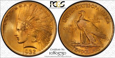 1932 $10 MS66