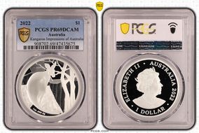 2022 $1 Kangaroo Ag Impressions of Australia PR69DCAM