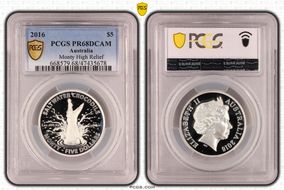 2016 $5 Monty High Relief PR68DCAM