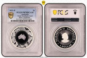 2022-P $1 Great Southern Land Blue Lepidolite PR70DCAM