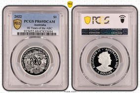 2022 $1 90 Years of the ABC PR69DCAM