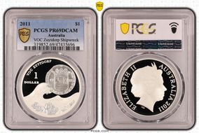 2011 $1 VOC Zuytdorp Shipwreck PR69DCAM