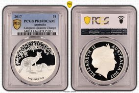 2017 $1 Kangaroo Ag-Seasons Change PR69DCAM