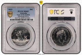 2023 50C Year of the Rabbit  Envelope Privy MS69