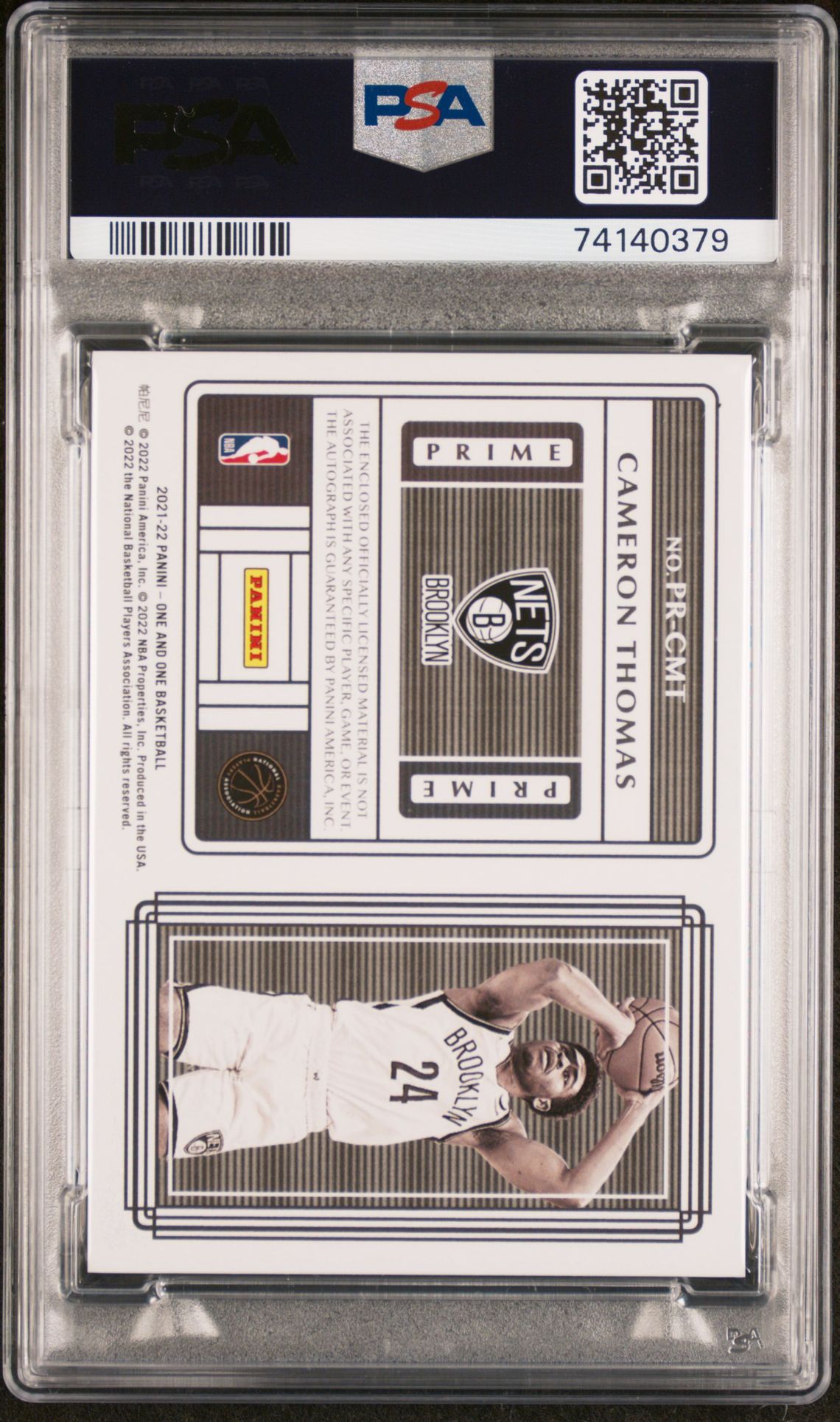 2021 Panini One And One Prime Rookie Jersey Autographs Cameron Thomas #Cmt (Prime Rookie Jsy.auto.) Mint 9 back