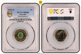 2014-C $2 Remembrance Colorized MS68