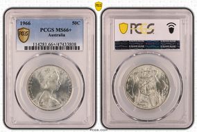 1966 50C KM-67  Ag MS66+
