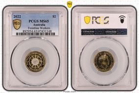 2022 $2 Frontline Workers Colorized MS65