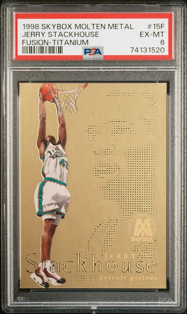 1998 Skybox Molten Metal Fusion Titanium #15F Jerry Stackhouse PSA