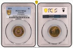 2013 $2 Coronation Colorized MS64