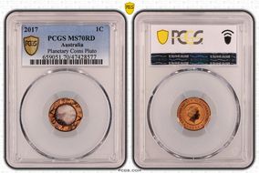 2017 1C Planetary Coins Pluto Colorized MS70RD