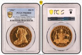 "1901" Dbl Fl INA Retro Fantasy X#M11b Cu PR68RD