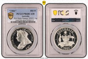 "1901" Dbl Fl INA Retro Fantasy X#M11 Ag PR68CAM