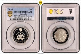 2016 20C 50 Yrs Decimal Currency PR70DCAM