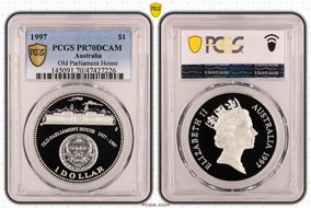 1997 $1 Old Parliament House KM-721 Ag PR70DCAM