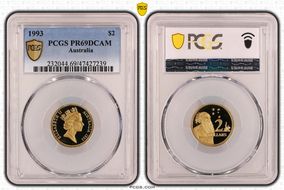 1993 $2 PR69DCAM