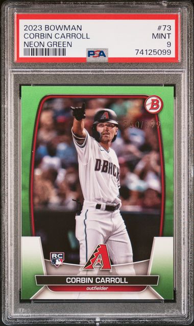 2023 Bowman BOWMAN NEON GREEN #73 Corbin Carroll front