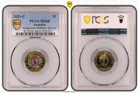 2021-C $2 Indigenous Military Service Colorized MS68