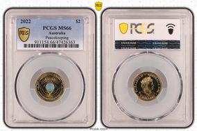 2022 $2 Peacekeeping - Colorized MS66