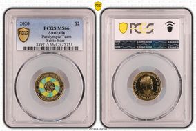 2020 $2 Paralympic Team Set to Soar - Colorized MS66