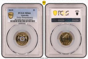 2019 $2 Police Remembrance Colorized MS66