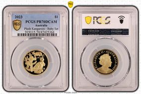 2023 $1 Plush Kangaroos - Baby Set PR70DCAM