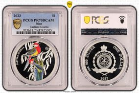 2023 $1 Eastern Rosella PR70DCAM