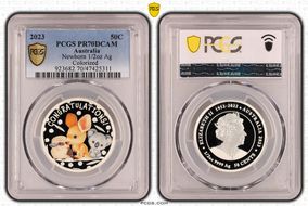 2023 50C Newborn 1/2oz Ag Colorized PR70DCAM