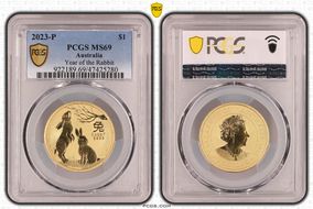 2023-P $1 Year of the Rabbit MS69