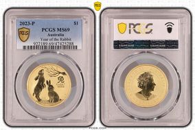 2023-P $1 Year of the Rabbit MS69