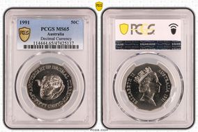 1991 50C Decimal Currency MS65