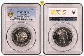 1991 50C Decimal Currency MS66