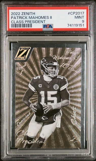 Patrick Mahomes II 2022 Panini Mosaic Mosaic Camo Pink #293 MVP (PSA 10)