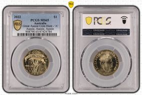 2022 $1 Great Aussie Coin Hunt - 'A' Aussie, Aussie, Aussie MS65