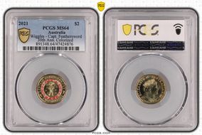 2021 $2 Wiggles - Capt. Feathersword 30th Ann. Colorized MS64