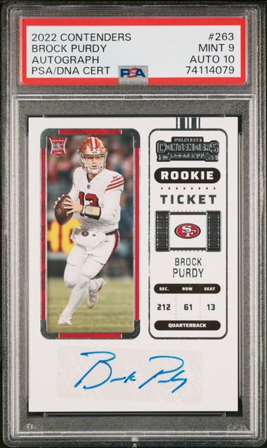 2022 Panini Contenders Autograph #263 Brock Purdy PSA 9 on Goldin  Marketplace