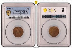 1940-A 2 Pfg J-362 MS63RB