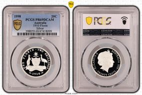 1998 20C 1910 Florin Silver PR69DCAM
