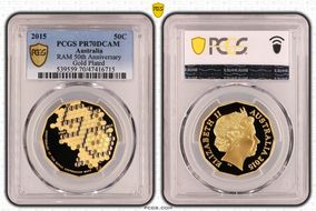 2015 50C RAM 50th Anniversary Gold Plated PR70DCAM
