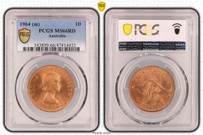 1964 (m) 1D MS66RD
